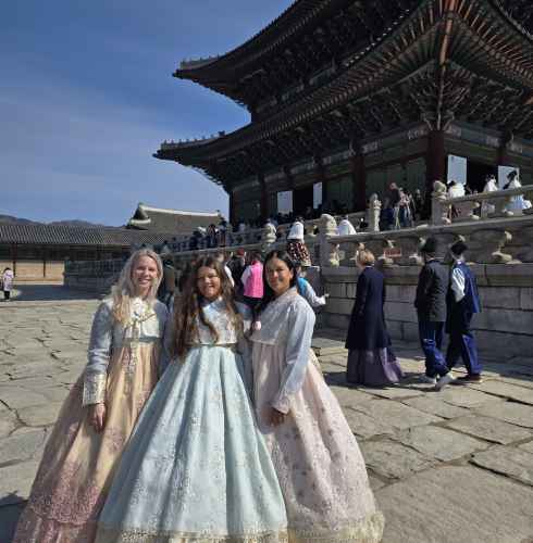 Embracing Tradition at the Palace Gates