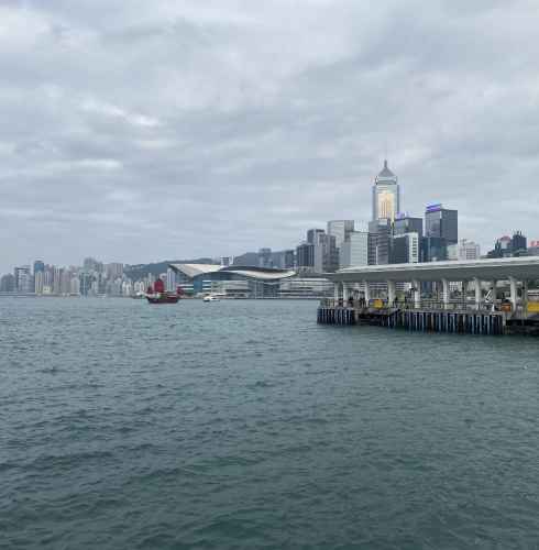 Serenity at the Harbor: A Cityscape Embrace