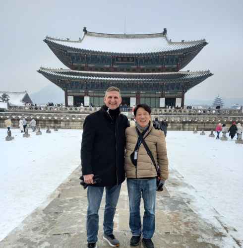 Warm Friendship Amidst a Winter Wonderland