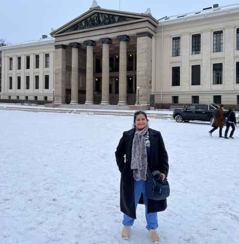 Winter Welcome at the Grand Facade