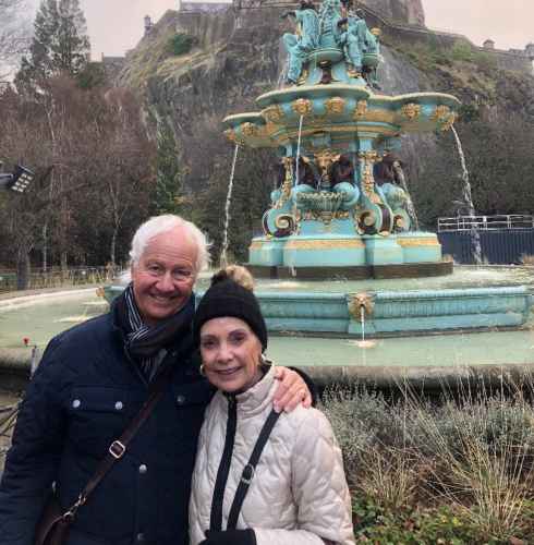 Embrace by the Enchanted Fountain