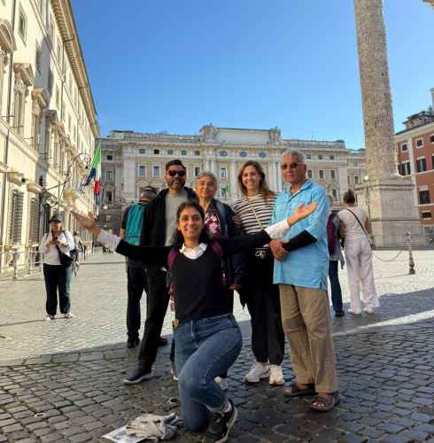 Joyful Moments: A Vibrant Day in a Historic Piazza