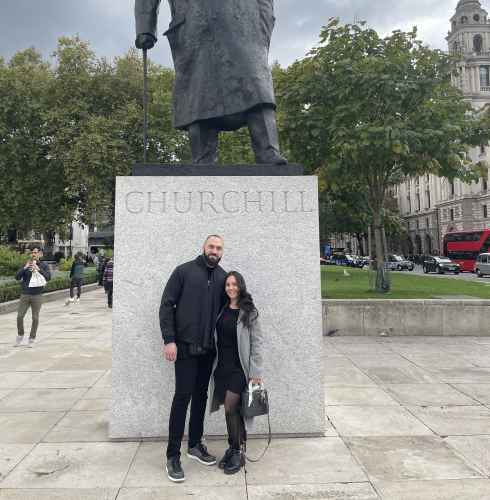 Embracing History: A Moment with Churchill