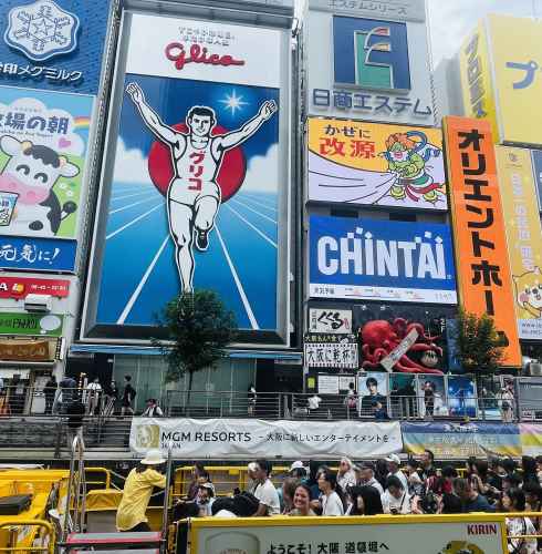 Vibrant Streets of Dotonbori: A Burst of Color and Culture