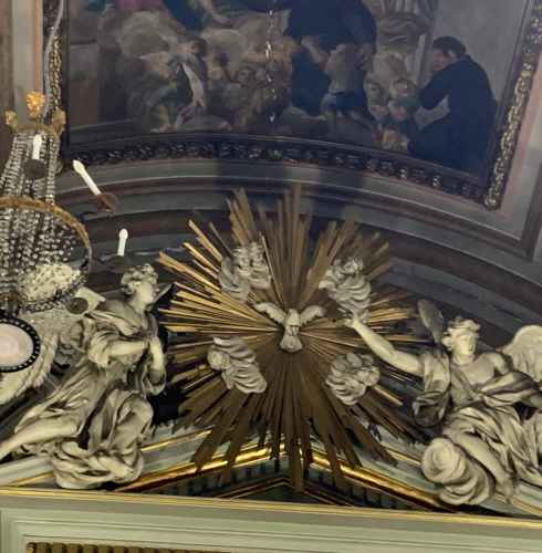 A stunning ceiling reveals Madrid's intricate artistic secrets.