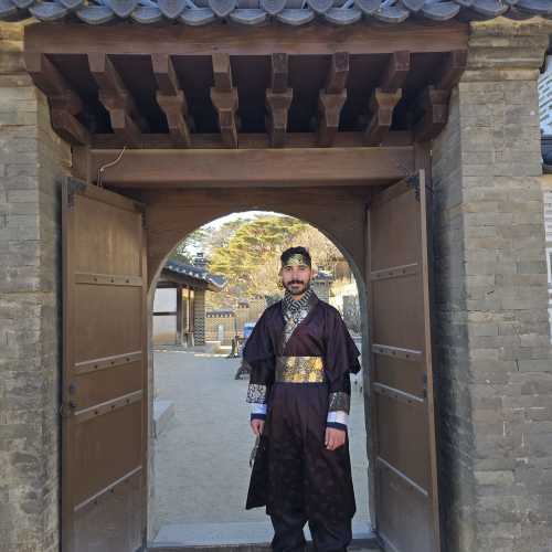 Time Traveler in Traditional Attire