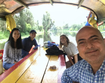 Relaxing on the water with friends
