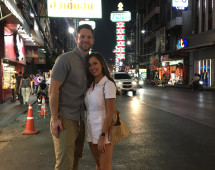 Evening lights and easy smiles on a Thai night out