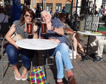 Savoring the Atmosphere at a Sunny Café