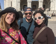 A Sunny Stroll with Lively Conversations