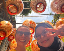 Joyful Smiles Under Vibrant Lanterns