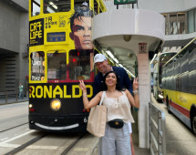 Pausing for a photo, not the adventure 