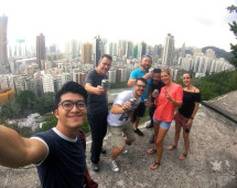 Reaching new heights together – a toast to trails, tales, and towering skylines.