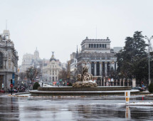 Winter's Embrace in Madrid's Heart