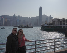 Sunlit Stroll by the Harbor