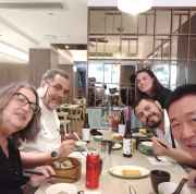 Sharing laughs over dim sum in a cozy Hong Kong eatery.