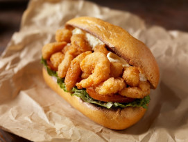 Po’ boy sandwich at Guy’s Po-Boys Po’ boy sandwich at Guy’s Po-Boys