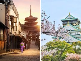 Day trip to Kyoto and Osaka from Tokyo, Japan