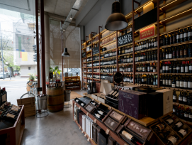 Classic wine shop in Paris, France