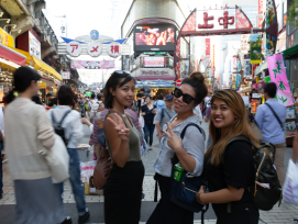Tourists with Local in summer Tokyo Tourists with Local in summer Tokyo