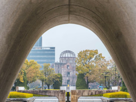 The preserved atomic bomb dome reflected in the Peace Memorial Park's pond Photo by Roméo A. on Unsplash The preserved atomic bomb dome reflected in the Peace Memorial Park's pond Photo by Roméo A. on Unsplash
