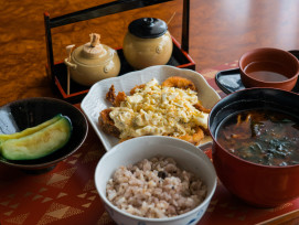 Traditional Buddhist temple meal with seasonal vegetables and grains. Photo by Richard Iwaki on Unsplash Traditional Buddhist temple meal with seasonal vegetables and grains. Photo by Richard Iwaki on Unsplash