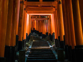 Endless tunnel of bright orange torii gates ascending the mountain Photo by Mario Häfliger on Unsplash Endless tunnel of bright orange torii gates ascending the mountain Photo by Mario Häfliger on Unsplash