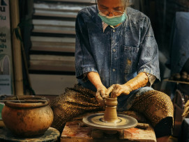 Craftsman working on traditional pottery in small neighborhood workshop Photo by Yash Parashar on Unsplash Craftsman working on traditional pottery in small neighborhood workshop Photo by Yash Parashar on Unsplash