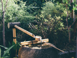 Stone water basin with bamboo fountain Photo by Leopold Maitre on Unsplash Stone water basin with bamboo fountain Photo by Leopold Maitre on Unsplash
