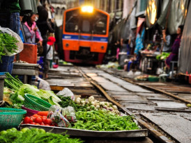 Maeklong Railway Market