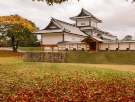 Kanazawa castle and beautiful surroundings in autumn
