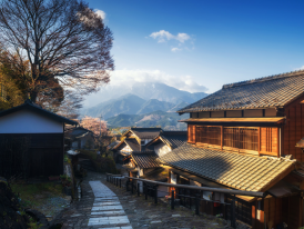 Nakasendo Trail in Kiso Valley, Japan