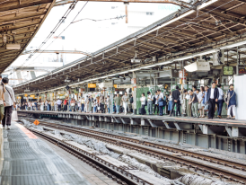 Shinjuku Station, a bustling transportation hub for exp