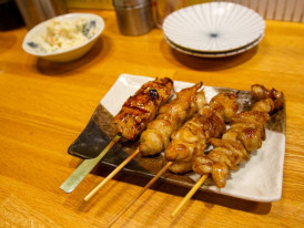 A favorite dish to try at Gonpachi is the yakitori skew