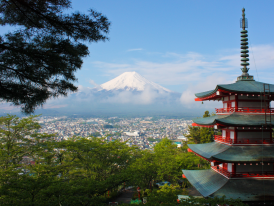 Mount Fuji and surrounding areas