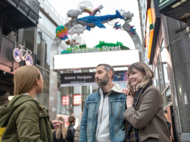 Tourists embarking on a day trip with a private guide, 