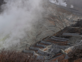 Day trips from Tokyo to Owakudani Valley, Japan