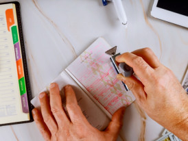 Tourist passport being stamped