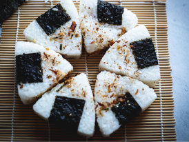 Onigiri, those neat rice balls wrapped in seaweed