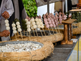 Eating street food in Tokyo
