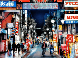 Crowded summer festival street in Dotonbori with food stalls Photo by Haugenzhays Zhang on pexels