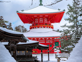 Snow-covered Kyoto temple creating peaceful winter landscape atmosphere Photo by Samuel Berner on Unsplash