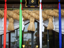 Local shrine festival with traditional decorations. Image by Kouji Tsuru from Unsplash