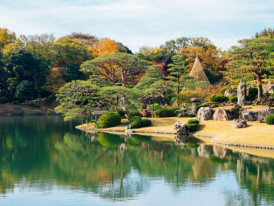 Rikugien Garden in Autumn