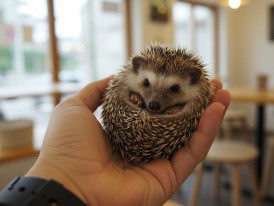 Hedgehog at hedgehog cafe