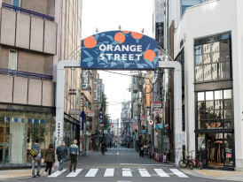 Trendy boutiques and cafes lining Orange Street