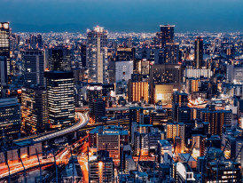 Night view from Umeda Sky Building showing city lights stretching to the horizon.Image by xegxef from Pixabay