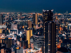 Aerial cityscape from Umeda Sky Building’s observatory with the city sprawling below Image by xegxef from Pixabay