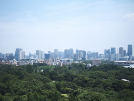A panoramic view of Osaka from a high vantage point showing the mix of historical sites, modern buildings, and residential areas that make up the complete city landscape Photo by moreau tokyo on Unsplash