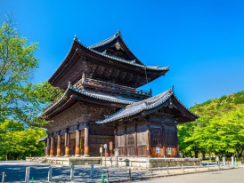 Nanzen-ji Temple's historic aqueduct with water features creating cooling microclimates.
